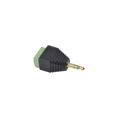 Conector de audio de 3,5 mm macho a terminal de tornillo de 3 pines