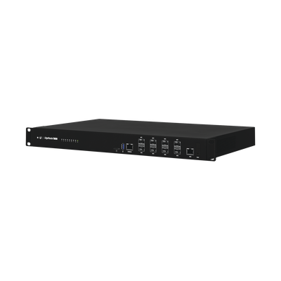 EdgeRouter INFINITY de 8 puertos SFP+ 10 G + 1 puerto RJ45 Gigabit, throughput 80 Gbps, 16 núcleos y 16 GB RAM , fuentes de alimentación modulares Hot-Swappable