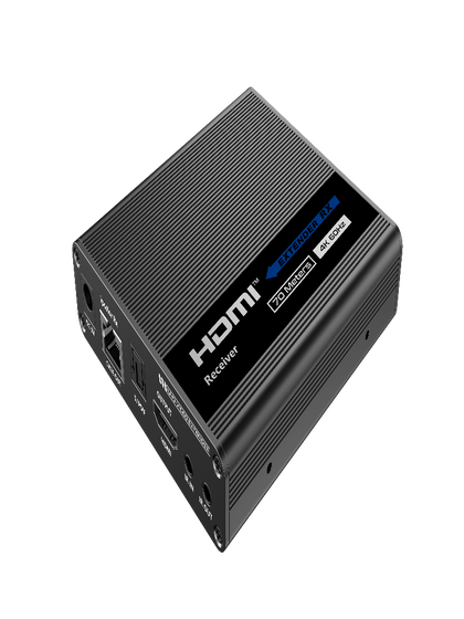 SAXXON LKV676C- Kit extensor de video HDMI/ Resolucion 4K/ 60 Hz/ 70 metros con Cat 6/ 100 Metros con Cat 6A/ 7/ Hasta 12 conexiones en cascada/ Loop HDMI/ Soporta HDR/ ARC/ Transmision IR/ cero Latencia/ #Ofertas AAA