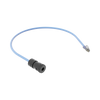Cable de Conexión en Campo Jack a Plug RJ45, Categoría 6A, CMP (Plenum), 0.5 Metros, Color Azul