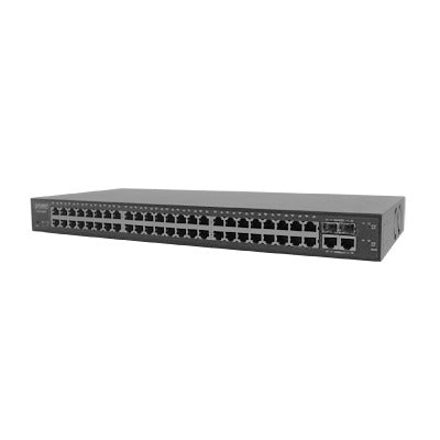 Switch Administrable L2 de 48 Puertos 10/100 Mbps + 2 Puertos Gigabit Ethernet + 2 Puertos SFP Gigabit.