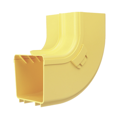Bajada Vertical Interior de 90º con Tapa, Para uso con Canaletas 4X4 FiberRunner™, Color Amarillo