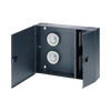 Caja de Conexión de Fibra Óptica, Para Montaje en Pared, Acepta 4 Placas Acopladoras FAP o FMP, Hasta 96 Fibras, Color Negro