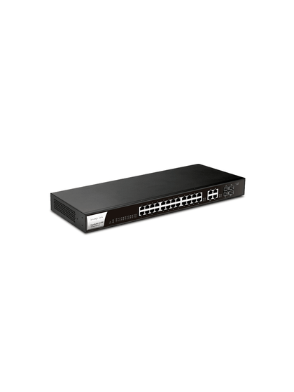 DrayTek Vigorswitch G1282 - Switch Gigabit Ethernet Administrable web SMART/ 24 puertos Gigabit Ethernet/ 4 Puertos Combo SFP & RJ45/ #LONUEVO