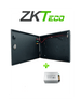 ZKTECO GABMETF - Kit de Gabinete Metálico para Paneles ZKTECO/ Compatible con Paneles de Control de Acceso / Conexión para Batería de Respaldo + Fuente de Poder