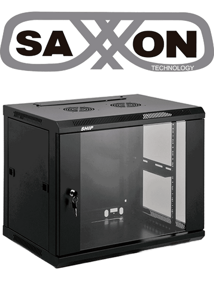 SAXXON SA660901 - Gabinete de pared / 9 UR / Fijo / Capacidad de carga de 60  Kg / Ancho 60.0 cm x profundidad 60.0 cm x alto 50.0 cm