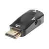 Adaptador (Convertidor) HDMI a VGA  / HDMI Macho a VGA Hembra / Resolución 1920x1080 @ 60Hz  / Adaptador de Audio de 3.5 mm / Chapado en Níquel