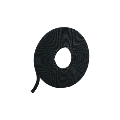 Rollo de Cinta de Contacto, de 15 Pies (4.5m) de Largo, 19.1 mm de Ancho, Color Negro