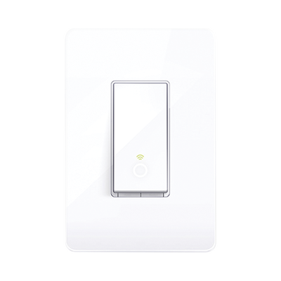 Interruptor Inteligente Wi-Fi, 100 - 120V~, 50/60Hz, 15.0A, compatible con Amazon Alexa y Google Assistant, color blanco.
