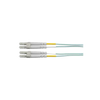 Cordón de Fibra Óptica Dúplex de 1m, LC a LC, Multimodo OM3.