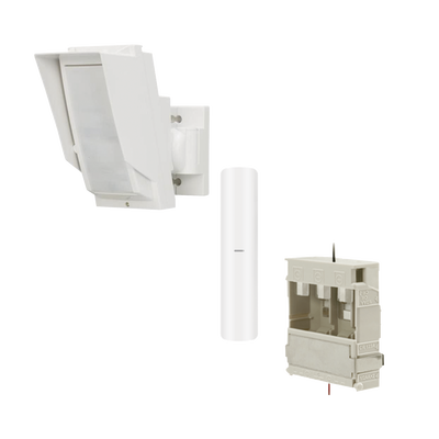Detector de Movimiento PIR Antimascara Tipo cortina / 100% Exterior /  Inalámbrico / Hasta 24 metros / Incluye transmisor DS-PDMC-EG2-WB para paneles AXPRO