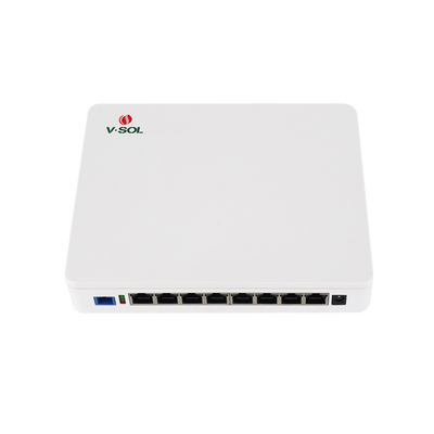 ONU Dual EPON/GPON / 8 Puertos PoE 802.3at Gigabit / Wi-Fi Doble banda 2.4 y 5 GHz /  1 Puerto SC/UPC