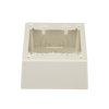 Caja de Pared Superficial Doble, con Divisor Opcional, uso Universal con Placas de Pared, Color Blanco Mate