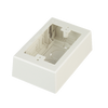 Caja de Pared Superficial, uso Universal con Placas de Pared, Con Cinta Adhesiva, Color Blanco Mate