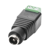 Adaptador Hembra Tipo Jack de 3.5 mm polarizado de 12 Vcc / Terminales Tipo Tornillo / Polarizado (+/-) / Ideal para Cámaras de Video Vigilancia.