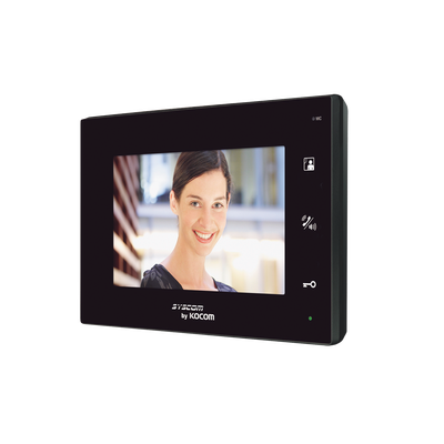 Monitor adicional color negro manos libres con pantalla LCD a color de 7