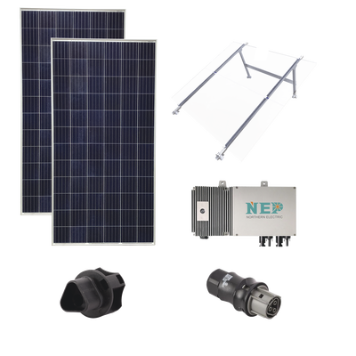 Kit Solar para Interconexión de 550 W de Potencia, 127 Vca con Microinversores y Paneles Policristalinos.