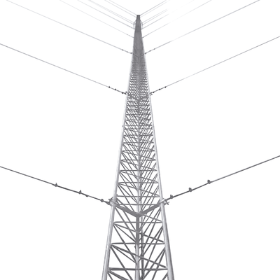 Kit de Torre Arriostrada de Piso de 60 m Altura con Tramo STZ45 Galvanizado Electrolítico (No incluye retenida).