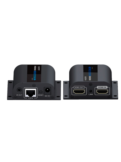 SAXXON LKV372PRO- Kit extensor de video HDMI/ Resolucion 1080p/ CAT 6/ 6A Cobre / Hasta 50 metros/ Loop HDMI en transmisor/ Transmisor IR/ Plug and play