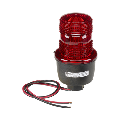 Luz de advertencia LED serie Streamline, 24 Vcc, montaje en tubo, rojo