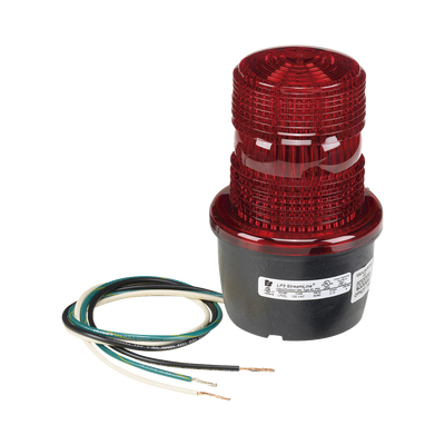 Luz de advertencia LED serie Streamline, 120 Vca, montaje en tubo, rojo