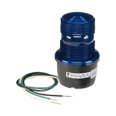 Luz de advertencia LED serie Streamline, 120 Vca, montaje tipo t, azul