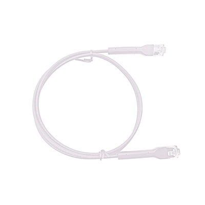 Cable de Parcheo Ultra Slim Con RJ45 Flexible UTP Cat6 - 10m Blanco Diámetro Reducido