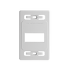 Placa de pared modular MAX, de 3 salidas, color blanco, version bulk (Sin Empaque Individual)