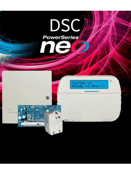 DSC NEO RF ALFA - Kit Neo 32 Zonas Inalámbricas  Panel HS2032/ / Teclado Alfanumerico HS2LCDRF9N/  Fuente PTC1640U / Gabinete GMX003 #HSDSC