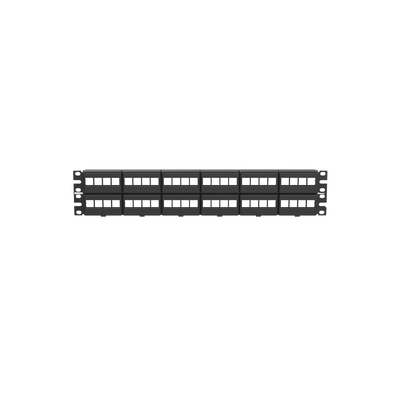 Panel de Parcheo Modular Keystone (Sin Conectores), de 48 Puertos, Identificación con Etiqueta Adhesiva, 2UR