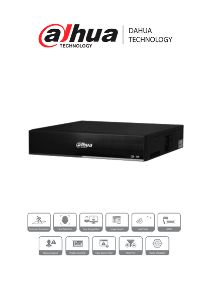 DAHUA NVR5864-I/L- NVR de 64 Canales IP /hasta 24 MP/ WizMind/ H265+/ H265/ H264/ 320 Mbps de grabación/ 2 HDMI/ #Proyectos