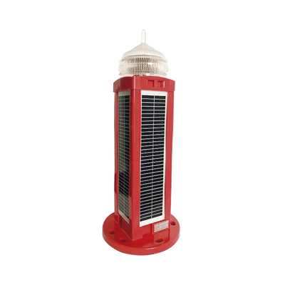 Lámpara de Obstrucción Tipo L-810, LED con Panel Solar, 100 % autónoma. No requiere energía externa.