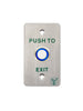 YLI PBK814BLED - Boton liberador de puerta de acero inoxidable con Luz LED azul / Salidas NO y  NC / Compatible con caja de  instalacion clave 76017