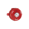 Sirena con Lámpara Estroboscópica para Exterior, Montaje en Techo, Nivel de Candelas Seleccionable, Color Rojo