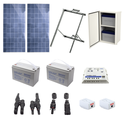 Kit Solar de 17 W con PoE Pasivo 24 Vcc para 2 Radios de Ubiquiti airMAX, Cambium ePMP