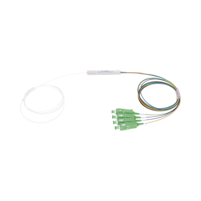 Splitter (Divisor Óptico) tipo PLC, de 1x4, conectores SC/APC de salida
