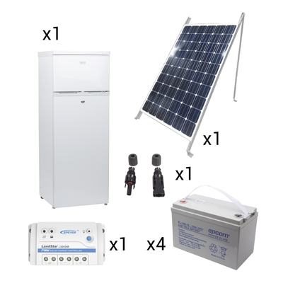 Kit de energía solar para refrigerador de 220 L de aplicaciones aisladas de la red eléctrica