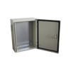 Gabinete de Acero IP66 Uso en Intemperie (300 x 400 x 200 mm) con Placa Trasera Interior de Metal y Compuerta Inferior Atornillable (Incluye Chapa y Llave T).