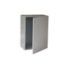 Gabinete de Acero IP66 Uso en Intemperie (600 x 800 x 300 mm) con Placa Trasera Interior Metálica y Compuerta Inferior Atornillable (Incluye Chapa y Llave T).