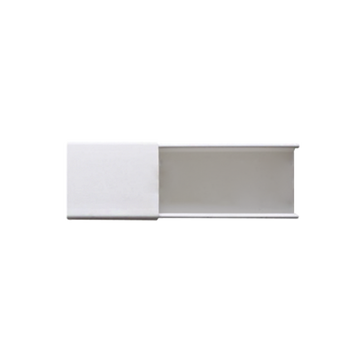 Canaleta blanca sin división, de PVC auto extinguible, 48 x 16 x tramo 2.5m (6101-01260