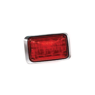 Luz de advertencia Quadraflare LED, Mica color Rojo y LED Rojo (no incluye montaje)
