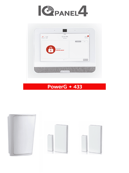 QOLSYS IQ4 PACK - Paquete de Alarma IQPanel4 de Qolsys incluye Panel Autocontenido, con Pantalla Táctil de 7