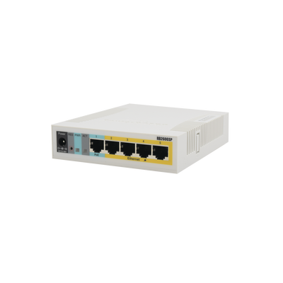 (RB260GSP) Switch Mikrotik 5 puertos PoE (Pasivo) (1in/4out) Gigabit Ethernet y 1 SFP