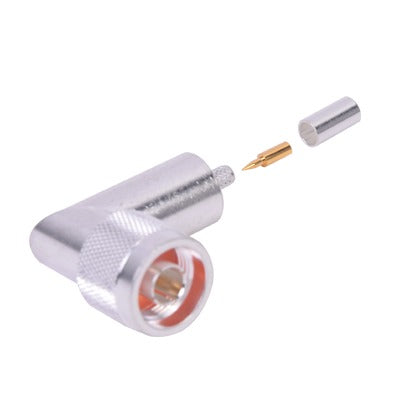 Conector N macho en A/R de anillo plegable para cable RG-142/U.