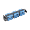 Placa acopladora de Fibra Óptica Quick-Pack, Con 6 Conectores LC/UPC Quad (24 Fibras), Para Fibra Monomodo, Azul