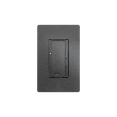 Atenuador (dimmer) un solo polo/multilocación 120VCA/600W (INC/MLV/HAL) o 150W (CFL/LED), apaga, enciende y atenúa iluminación.color negro