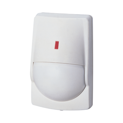 Sensor de Movimiento PIR / Uso en Interior/ Inmunidad a Mascotas / 40' X 40' Cobertura / Compatible con cualquier panel de alarma / Alambrico