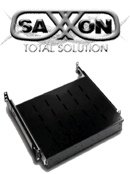 SAXXON 70033501- Charola para gabinete/ Deslizable para teclado/ Color negro/ Medidas 440 mm de ancho x 350 mm de profundidad 1UR