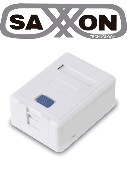 SAXXON A1661 - Caja de montaje en superficie para jack UTP / 1 Puerto / Con etiqueta