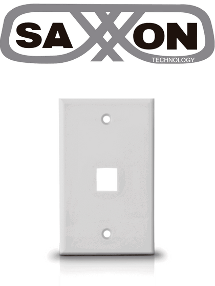SAXXON A1751A - Placa de pared / Vertical / 1 Puerto tipo keystone / Color blanco
